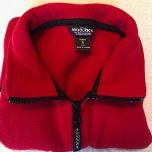 Woolrich Women's Fleece Vest Size Small Red Full Zip